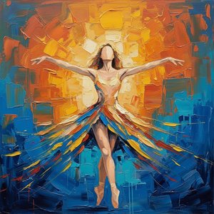 Radiant Emergence: An Ethereal Soliloquy in Prismatic Impasto and Golden Light