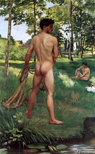 The Fisherman With A Net — Jean Frédéric Bazille, Impressionism