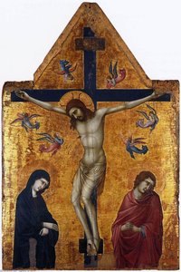Crucifixion With The Virgin And St John The Evangelist — Ugolino Di Nerio