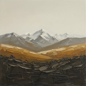 Monolith Of Ochre And Shadow: A Singular Monument To Silent Alpine Solitude — Laurent Roche
