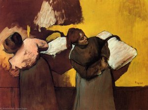 Laundress Carrying Linen — Hilaire-germain-edgar Degas, Impressionism