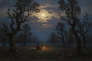 The Solitary Ember: A Nocturnal Meditation — Clément Delorme