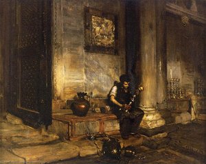 Interior Of The Baptistry At St. Mark's — William Merritt Chase