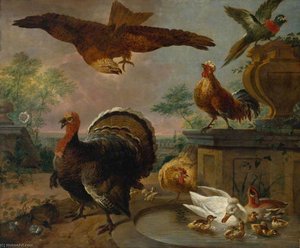 A Turkey And Other Fowl In A Park — Ян Грифиер I