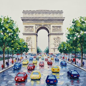 Monuments In Motion: A Symmetrical Impression Of Urban Rhythms And Primaries — Adrien Cordier