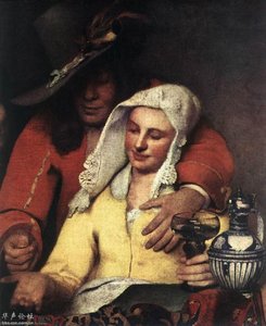 The Procuress (detail) — Johannes Vermeer