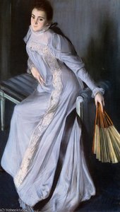Jaques Emile Portrait Of Senora Eugenia Huici De Errazuriz — Jacques-émile Blanche, Impressionism
