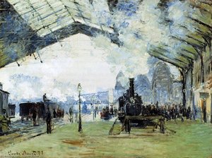 Arrival Of The Normandy Train, Gare Saint-lazare — Клод Моне, Impressionist Painting
