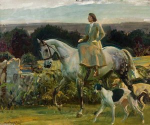 Study For 'lady Munnings Riding On Exmoor' - — Sir Alfred James Munnings