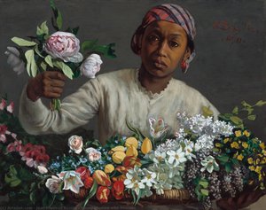 Young Woman With Peonies