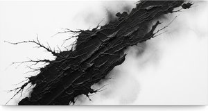 Fractured Monolith: A Monumental Study Of Obsidian Tendrils And Ethereal Void — Laurent Vionnet