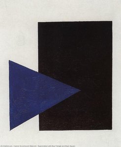 Suprematism With Blue Triangle And Black Square — Kazimir Malevich