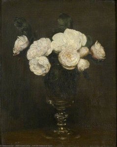 Still Life Malmaison Roses — Fantin-latour