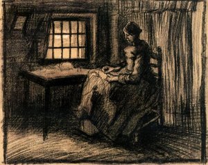 Woman Sewing — Vincent Willem Van Gogh, Realism