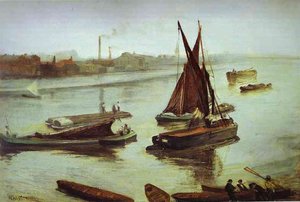 Fekete És Ezüst, Öreg Battersea Part — Whistler