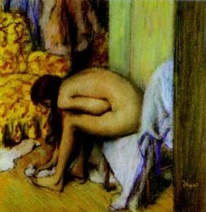 Nude Wiping Her Foot