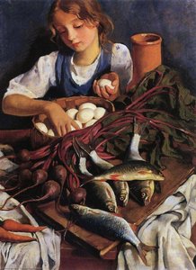 In The Kitchen — Zinaida Serebriakova