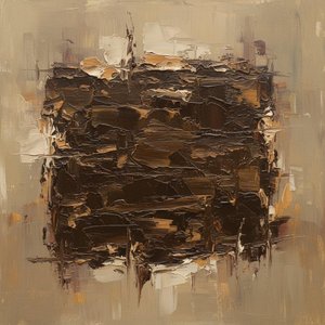 Monolithic Echoes In Umber: A Spontaneous Study Of Textured Earth And Shadow — Laurent Roche