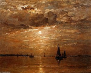 Moon Over Sea Sun — Hendrik Viljem Mesdag
