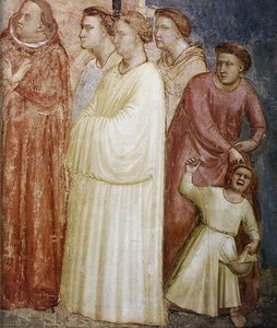 Scenes From The Life Of Saint Francis: 2. Renunciation Of Wordly Goods (detail) — Giotto Di Bondone