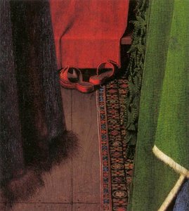 Portrait Of Giovanni Arnolfini And His Wife (detail) (10) — Jan Van Eyck