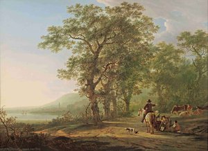 Figures In A Forest Landscape — Jacob Van Strij Dordrecht