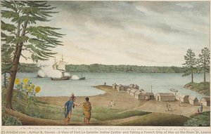 A View Of Fort La Galette, Indian Castle, And Taking A French Ship Of War On The River St. Lawrence, By Four Boats Of One Gun Each Of The Royal Artillery Commanded By Captain Streachy — Arthur B. Davies