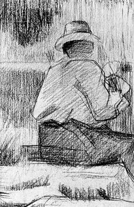 Seated Man — Georges Seurat