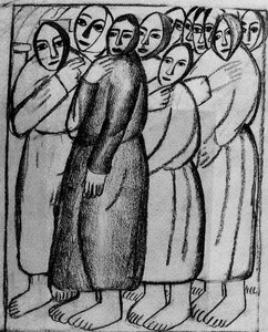 Peasant Women In A Church — Kazimir Malevich