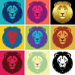 Chromatic Sovereignty: A Monumental Grid of Nine Radiant and Primal Lion Essences