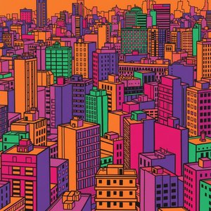 Kromatiske Monolitter: En Levende Geometrisk Symfoni Av Urban Tetthet Og Lys