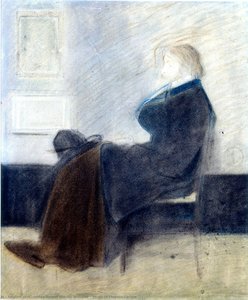 Study Of Thomas Carlyle — James Abbott Mcneil Whistler, Tonalist Aestheticism