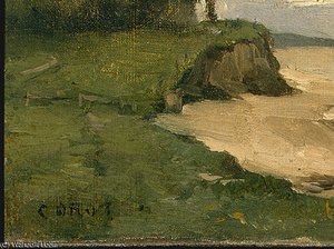 Beach Near Etretat (detail 1) - — Jean-baptiste-camille Corot