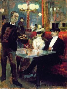 Parisian Café — Akseli Gallen-kallela, Impressionism