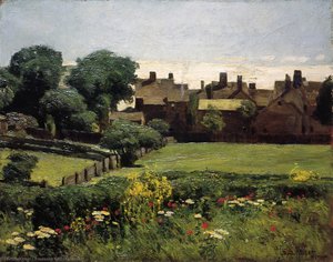 Village Scene — Frederick Childe Hassam, American Impressionism