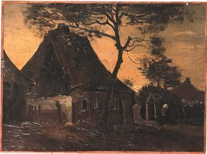Hus Med Træer Og Tårne — Vincent Willem Van Gogh
