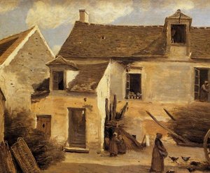 Innenhof Eines Bäckereihauses In Paris — Jean-baptiste-camille Corot