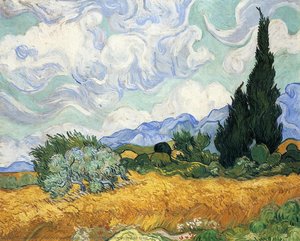 Weizenfeld Mit Zypressen — Vincent Willem Van Gogh, Post-impressionismus