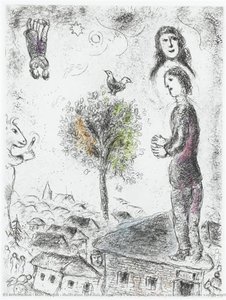 Illustration For Louis Aragon's Work "one Who Says Things Without Saying Anything" — Marc Chagall