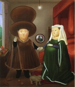 Les Époux Arnolfini D'après Van Eyck — Fernando Botero