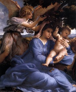 Madonna And Child With Saints And An Angel (detail) — Lorenzo Lotto