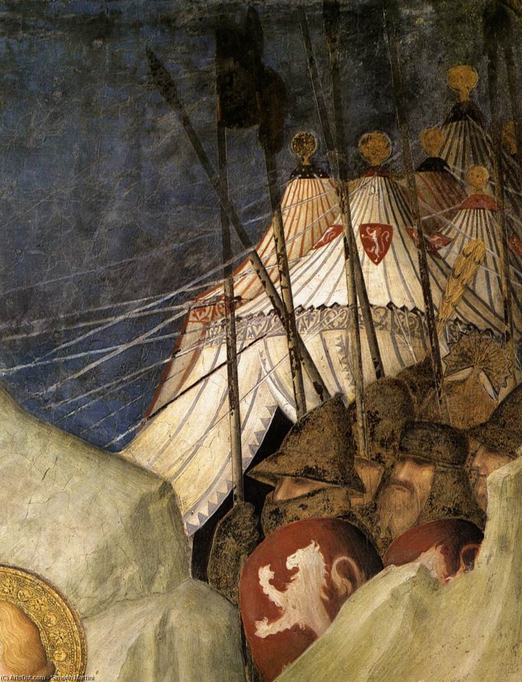San Martín Renuncia A Sus Armas (detalle) — Simone Martini
