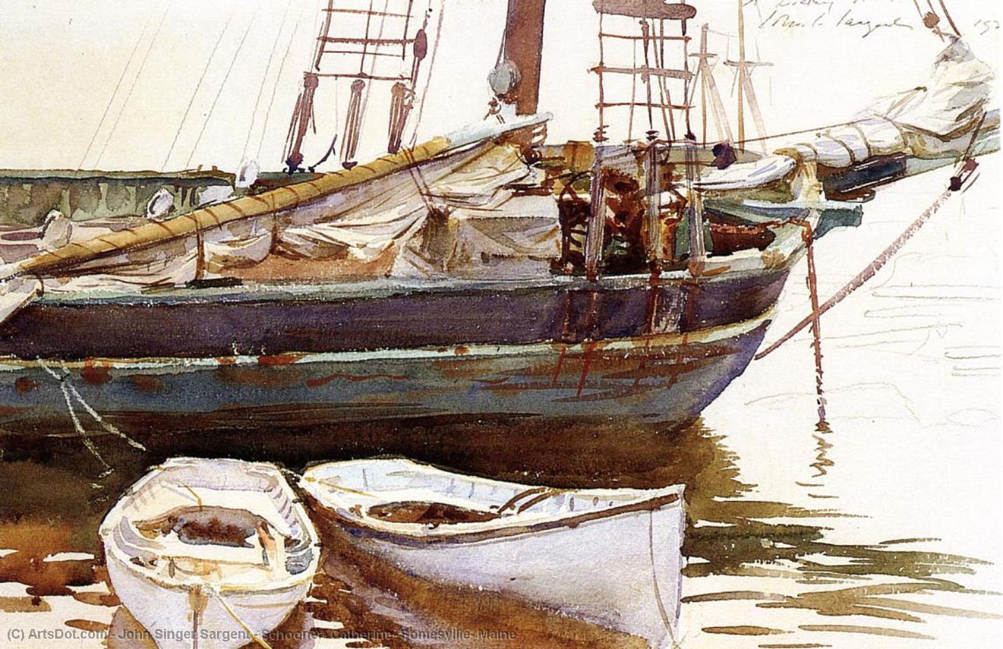 Schooner, Catherine, Somesville, Maine — John Singer Sargent