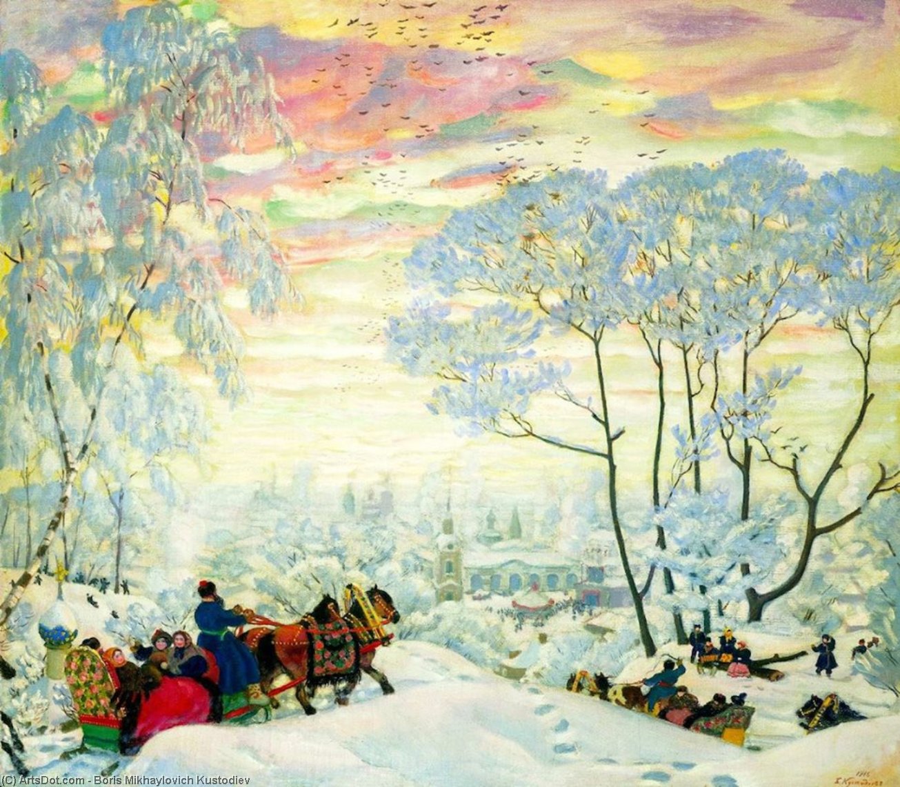 Winter — Boris Michailovič Kustodiev