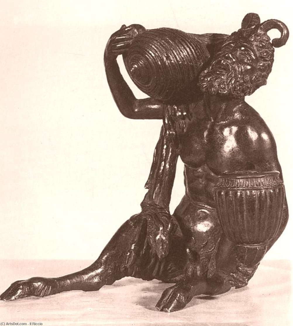 Satyr With An Amphora And Shell — Il Riccio