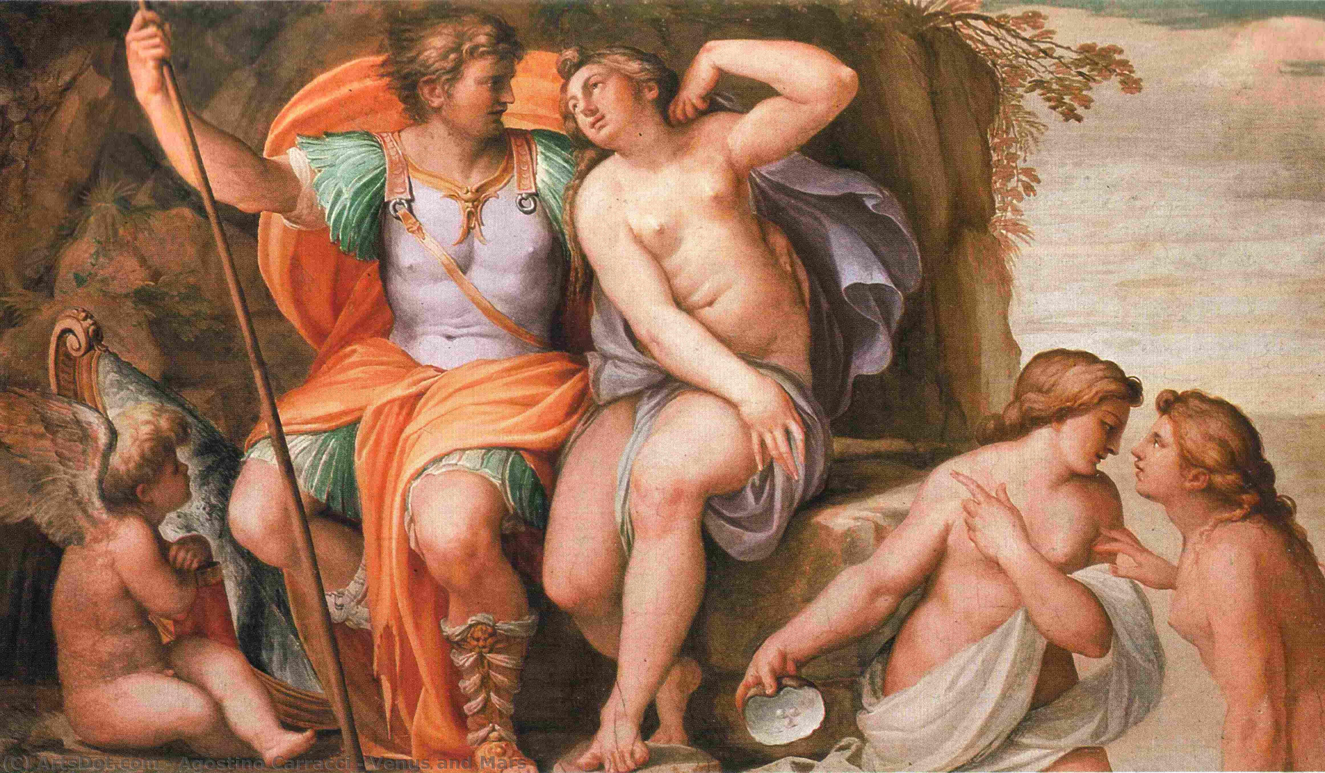 Venus And Mars — Agostino Carracci