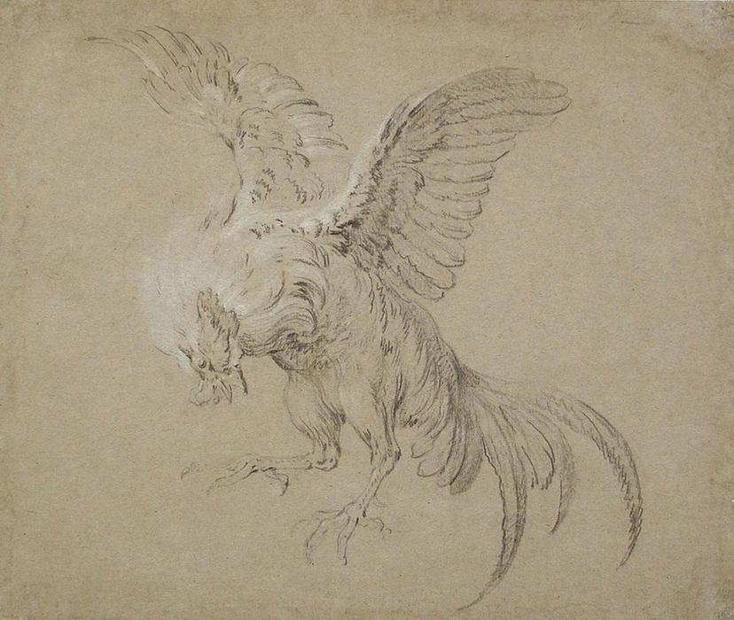 A Fighting Rooster — Jean-baptiste Oudry