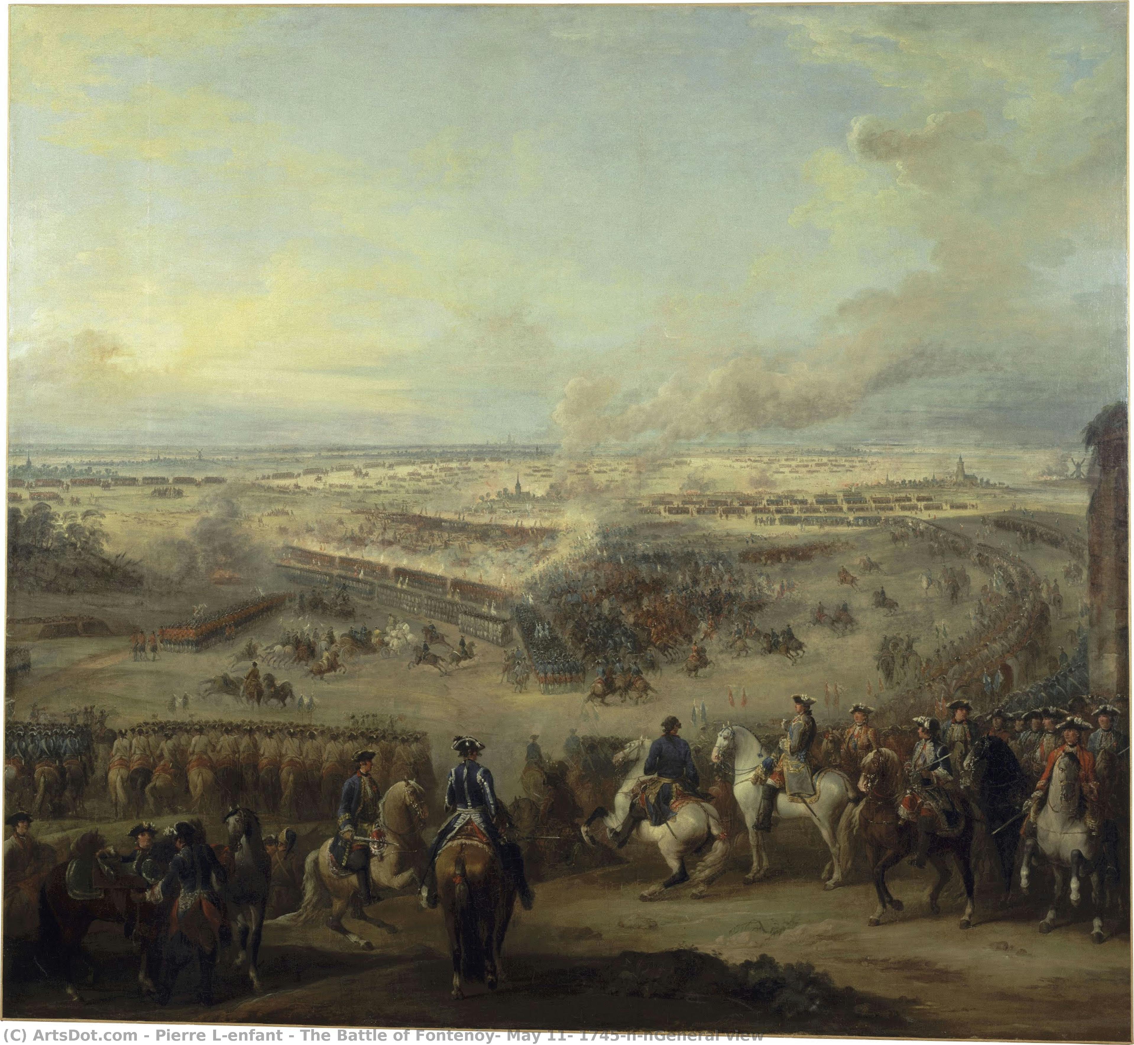 La Batalla De Fontenoy, 11 De Mayo De 1745 Vista General — Pierre Charles L'enfant