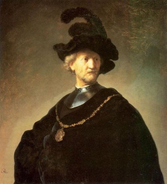 Rembrandt van Rijn, Eldre mann med svart beret