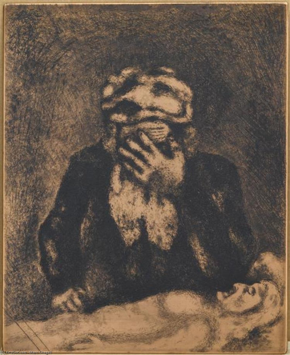 Abraham Weeping For Sarah (genesis, Xiii, 1) — Marc Chagall